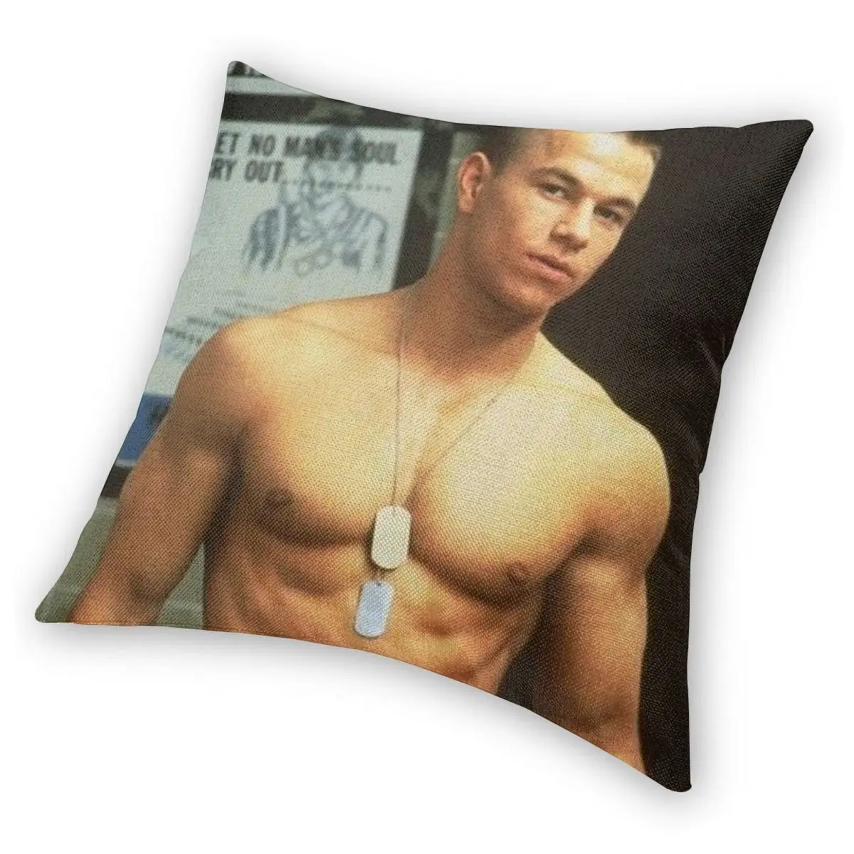 Квадратный чехол Mark Wahlberg для подушки полиэстеровый льняной бархатный креативный