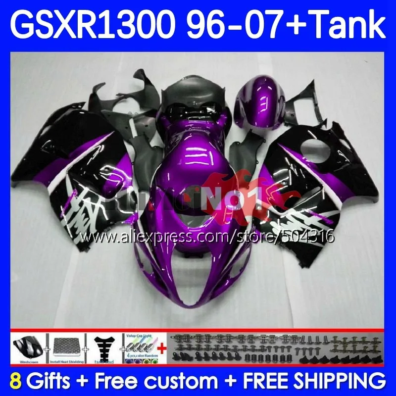 

Обтекатель Hayabusa для SUZUKI GSXR 1300 CC GSXR-1300 28No.145 purple blk GSXR1300 96 97 98 99 00 01 2002 2003 2004 2005 2006 2007