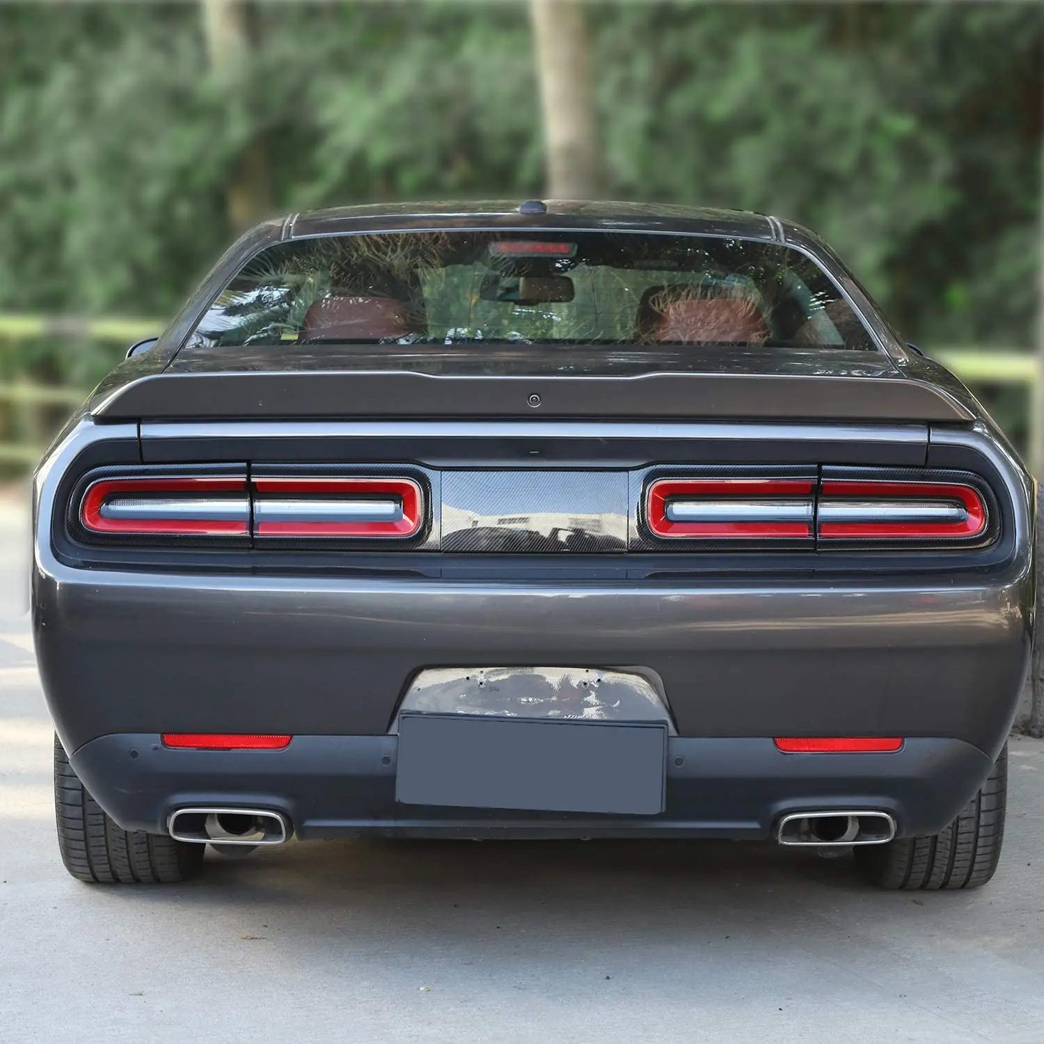 Для Dodge Challenger 2015 + задняя крышка автомобильного заднего фонаря из углеродного