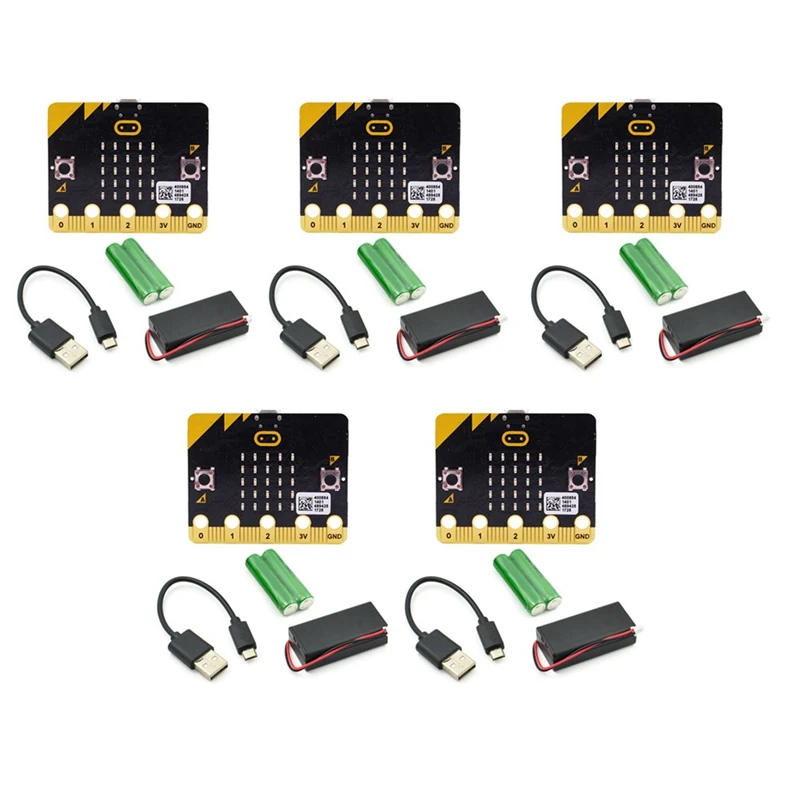 

5X Microbit GO стартовый комплект BBC Smart Car Kit/Qtruck/Python образование Microbit поддерживает AI и машинное обучение