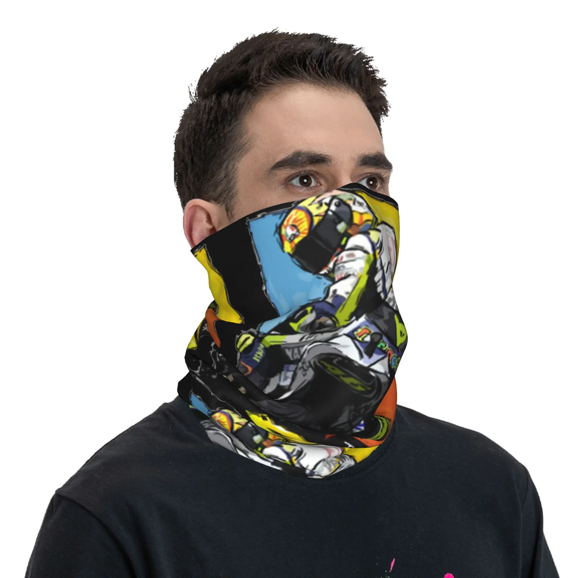 Rossied Speed Racing Bandana Neck Gaiter Printed Mask Scarf Multi-use Cycling Sports for Men Adult Breathable