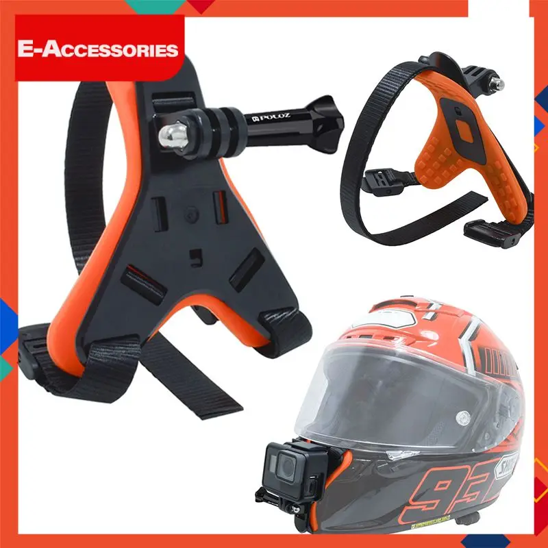 

Motorcycle Helmet Insta360 Action Full Face Holder Easy To Remove. Sports Camera Holder Increase Security Strap Belt Mount