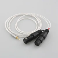hifi 4 43 52 5mm trrs balanced male to 2x 3pin xlr female cable 14 6 35 to xlr balanced silver plated adapter cable