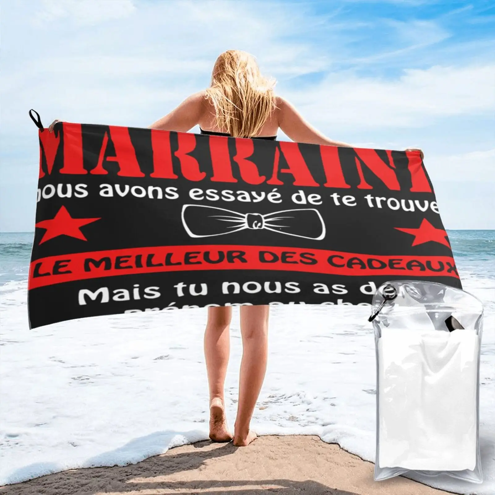 

Personnalise Meilleure Marraine Parfaite 4023 Beach Towel For The Beach Hair Towel Bath-House Towel Bath Sea Beach Towel Beach