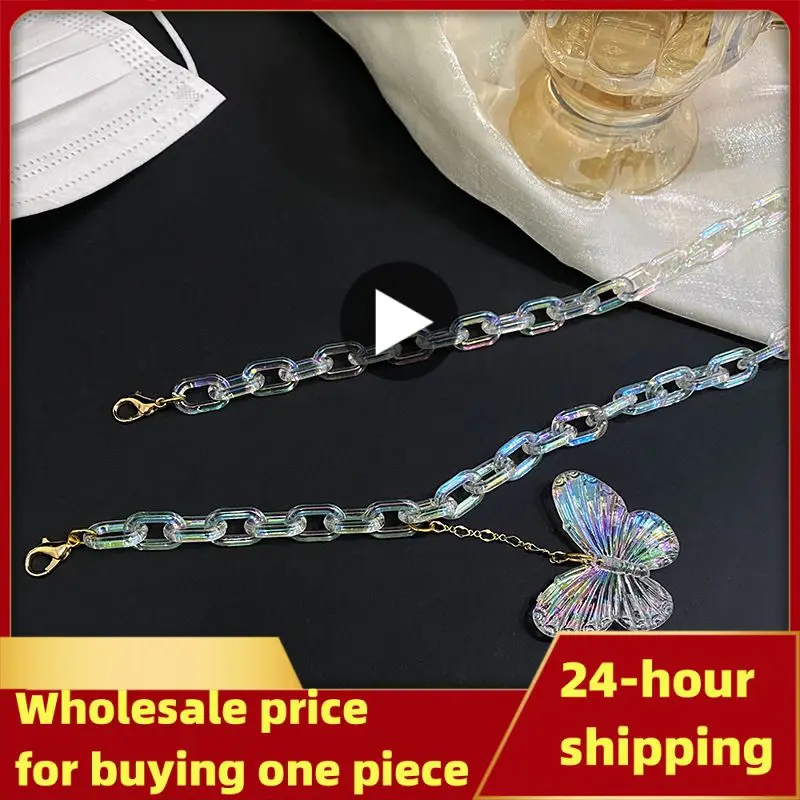 

Акриловая Женская цветная резиновая цепочка-бабочка для очков