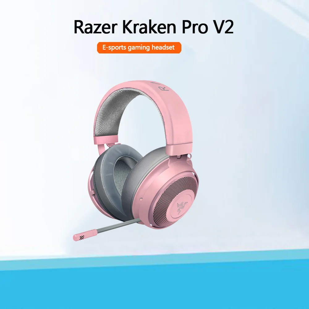 

Новинка Kraken Pro V2 кристально-розовые Игровые наушники для девушек с кошачьими ушками стерео Проводная музыкальная игровая гарнитура для ПК