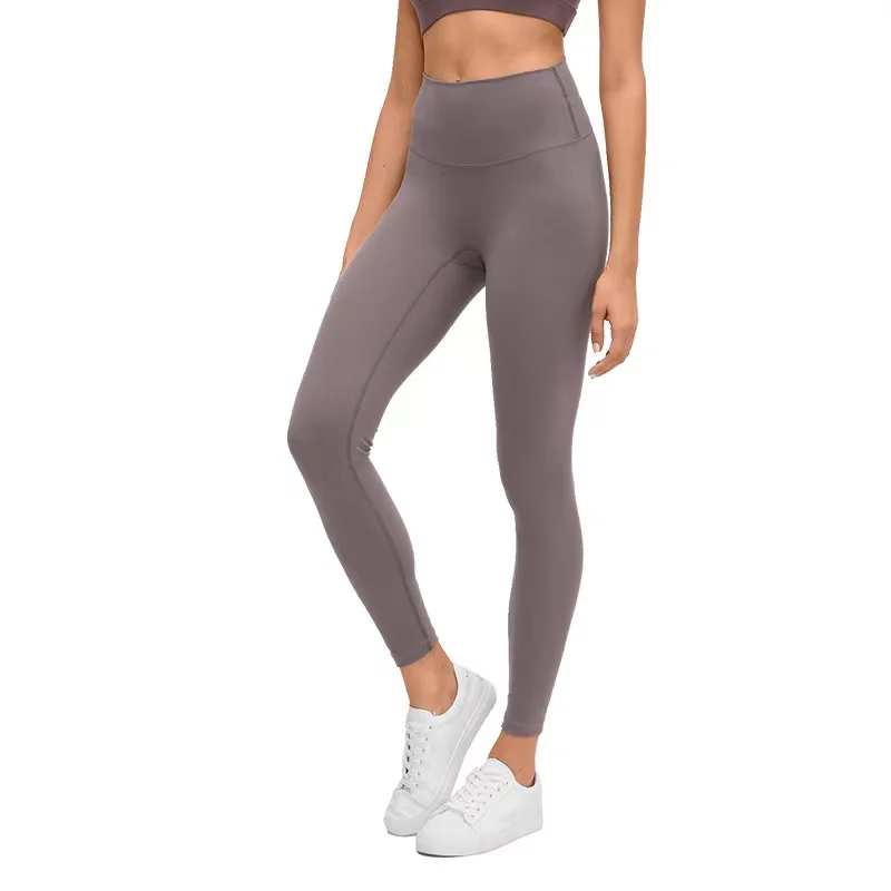 With Logo Women No T Line Align High Waist Legging Fitness Leggings Sexy Tights Workout Sport Pants Slim Elasticity Yoga Pants