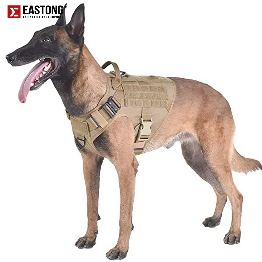 

Тактическая шлейка и поводок для собак, жилет с металлической пряжкой, быстросъемный, для крупных собак, K9, аксессуары для немецкой овчарки и дрессировки собак