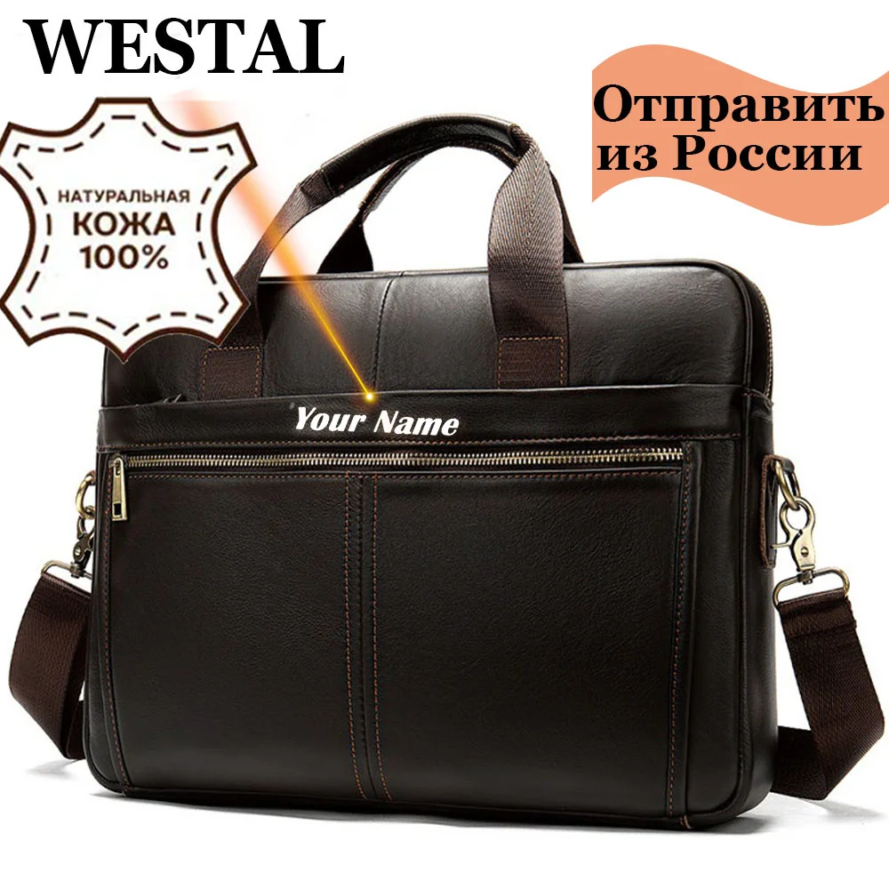 

Портфель мужской из натуральной кожи, сумка для ноутбука 14 дюймов, сумка-мессенджер для документов