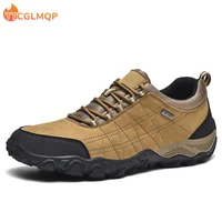 2022 brand combat leather casual shoes outdoors waterproof hiking sneakers mens shoes fashion handmade walking shoes big size