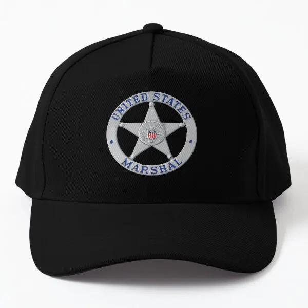 Us United States Marshal Badge Usms  Baseball Cap Hat Sun Spring   Bonnet  Czapka Printed Black Summer Outdoor Casual Women Fish