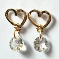boucle oreille femme ladies eardrop jewelry heart clear crystal earrings women gift new arrival dangle earring mujer aretes