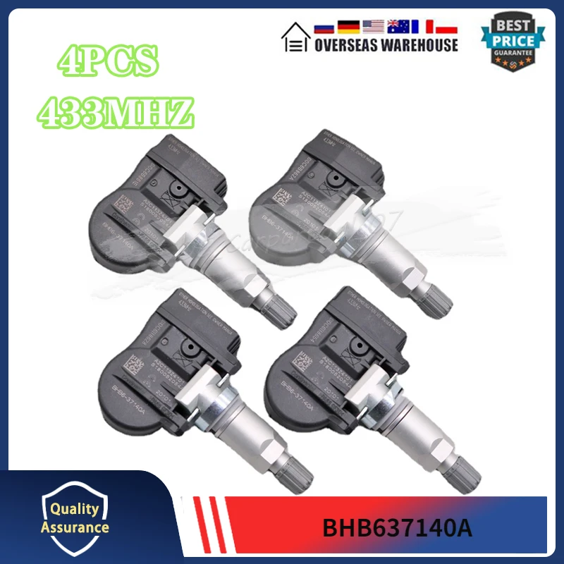 Датчик давления в шинах BHB637140A 433 МГц TPMS, 4 шт.