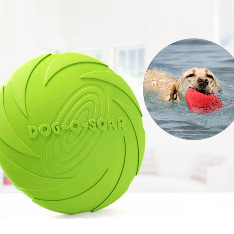 

Dog Flying Discs Training Tpr Pet Toy Soft Rubber Bite-Resistant Floating Interactive Toy for Small Medium Large Big Dog Stuff