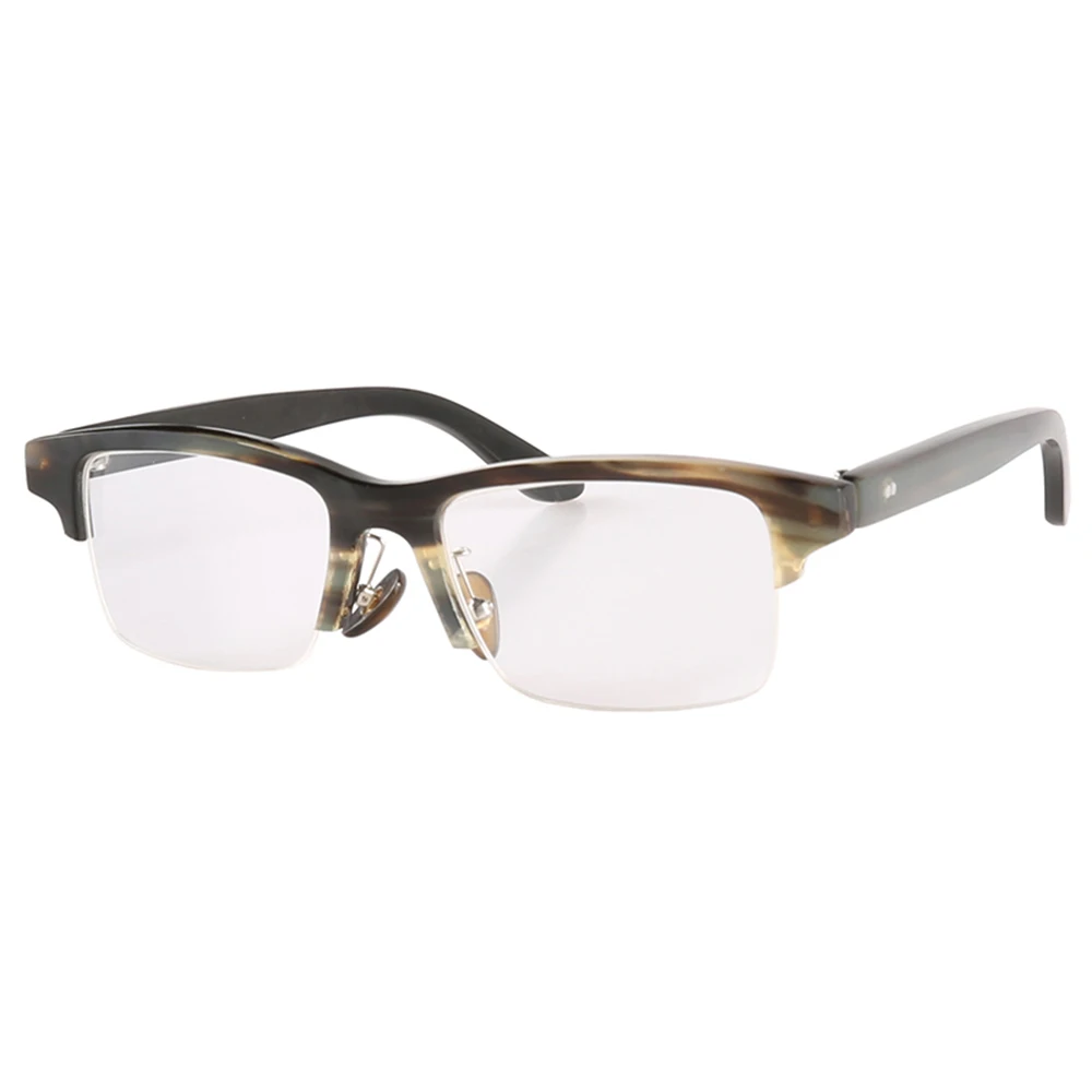 

Vlassic Half-Rim Bussiness Genuine Natural Horn Glasses Frame Men Women Optical New Reading Eyewear Prescription Eyeglass Frames