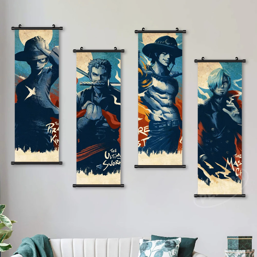 

Anime Poster One Piece Luffy Pictures Canvas Hanging Painting Modern Mural Wall Art Child Bedroom Home Decor Decoration Prints