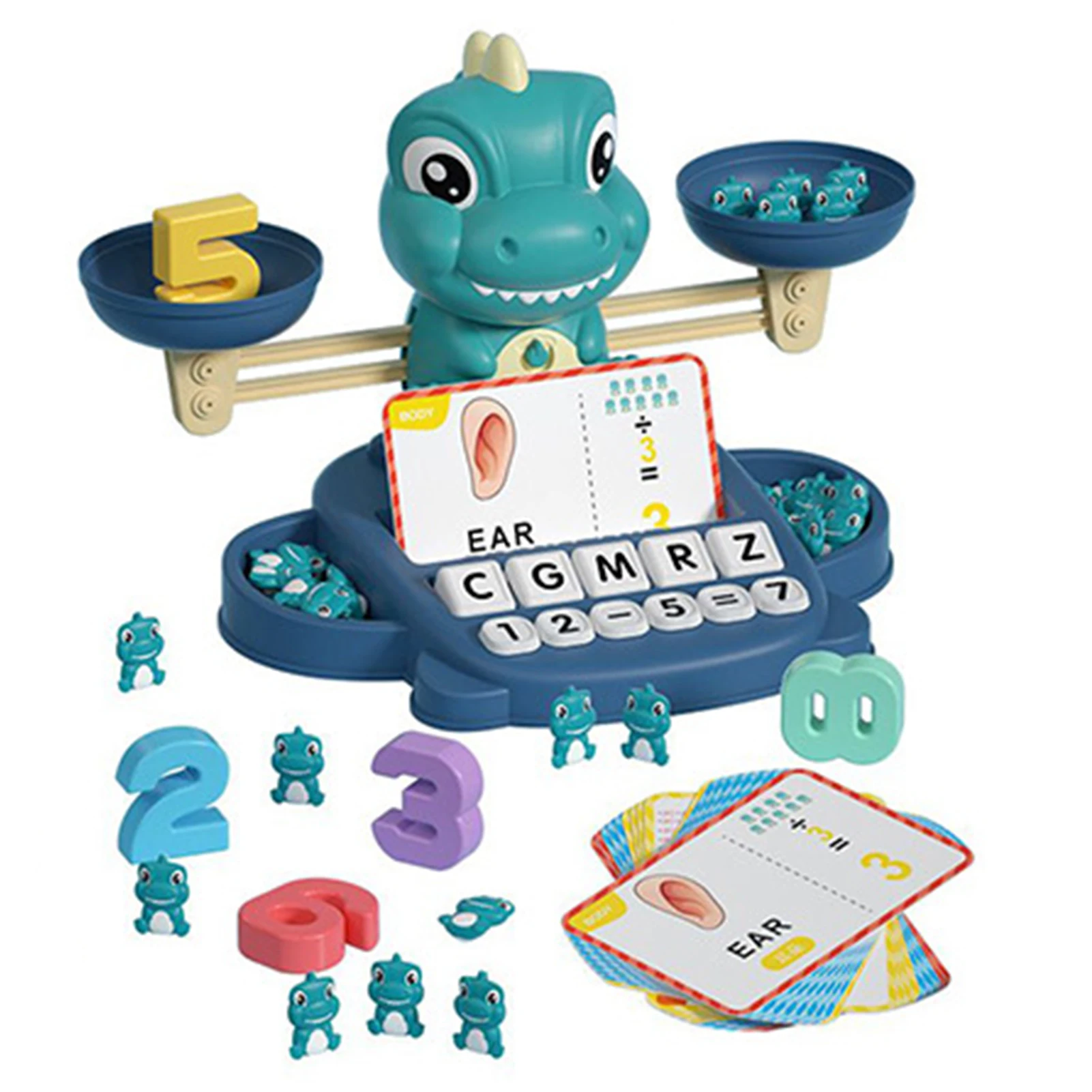 

Balance Counting With Flash Cards Development Numbers Cute Dinosaur For Kids Gift Educational Math Toy Preschool Early Learning