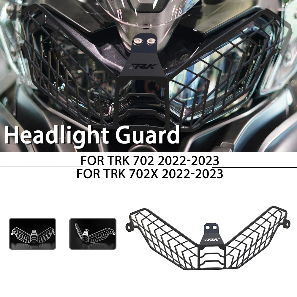 

Motorcycle Accessories Front Headlight Grille Cover Protection HeadLamp Guard For Benelli TRK 702 702X TRK702X TRK702 2022 2023