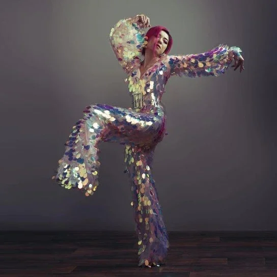 Блестящие Длинные свободные женские комбинезоны с блестками для праздника