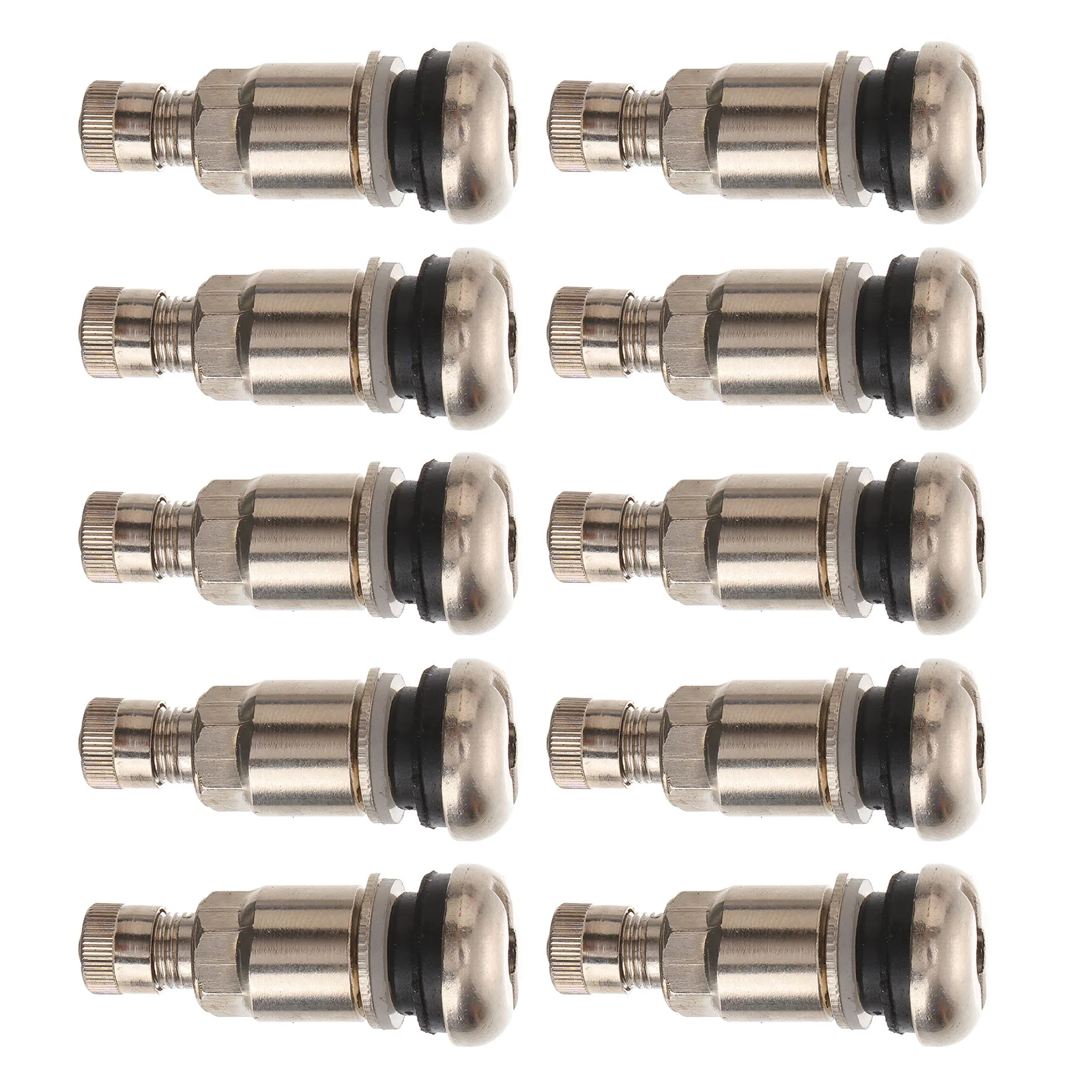 

10pcs Bolt-in Tire Valves Stems Stainless Steel Tubeless Wheel Tyre Valves Stems