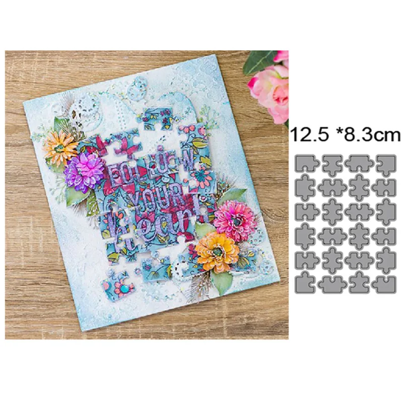 

Jigsaw Puzzle Metal Cutting Dies Stencils For DIY Scrapbooking Decorative Embossing Handcraft Template