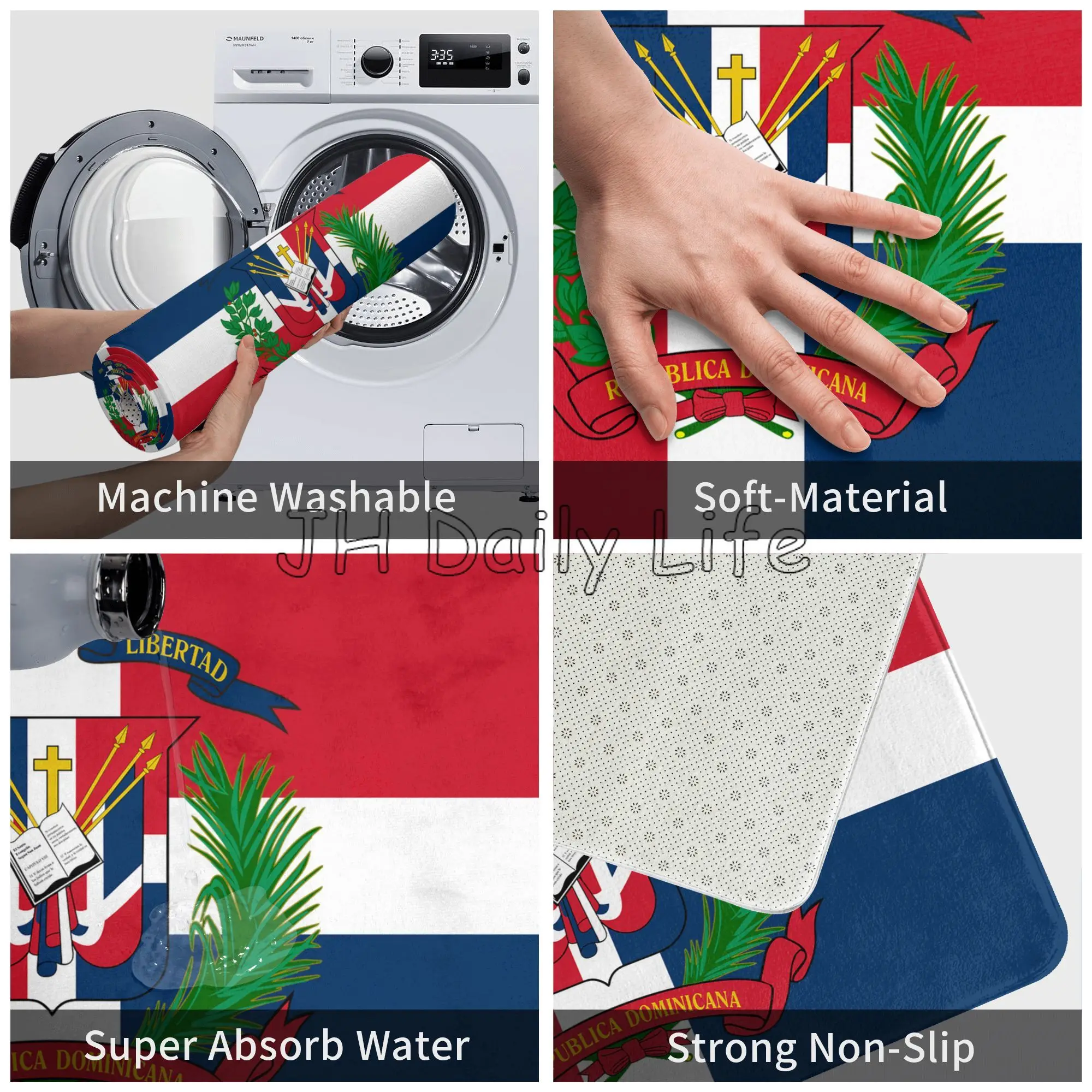 Флаг Доминиканской Республики Mats коврики для входной двери домашние пола не