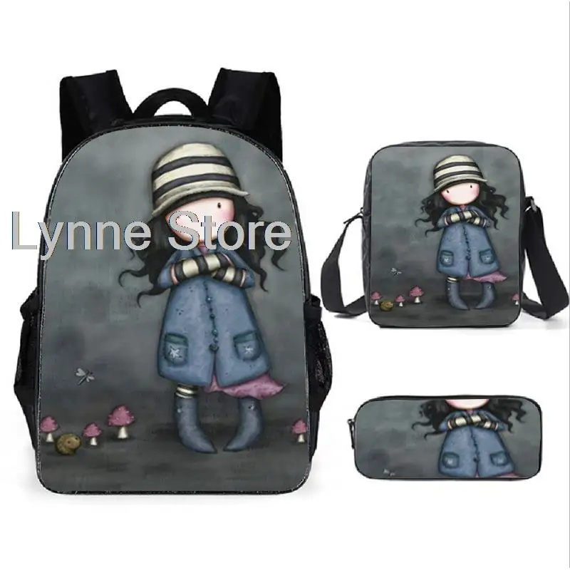 2023 Santoro Gorjuss Game Anime Children Backpack Kids pencil bags stationery box laptop mochila children Gifts Three-Piece