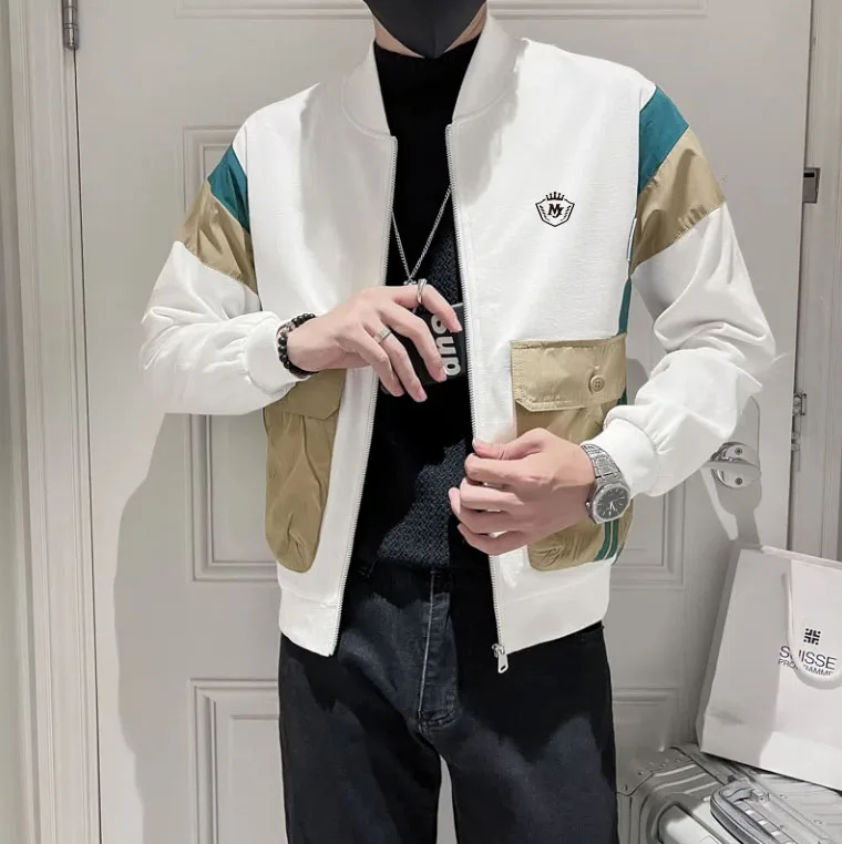 

2023 new men's brand jacket casual high quality breathable jacket outdoor hiking jacket oversized jacket zipper top