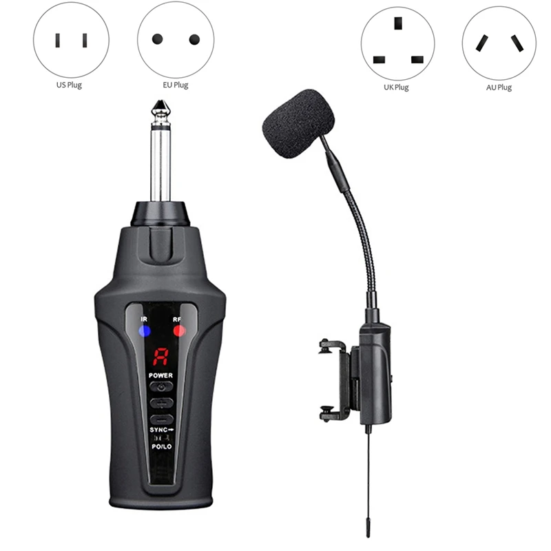 

Violin Microphone Wireless UHF Gooseneck Pick Up Instrument Clip-On Mic Receiver And Transmitter For Violin