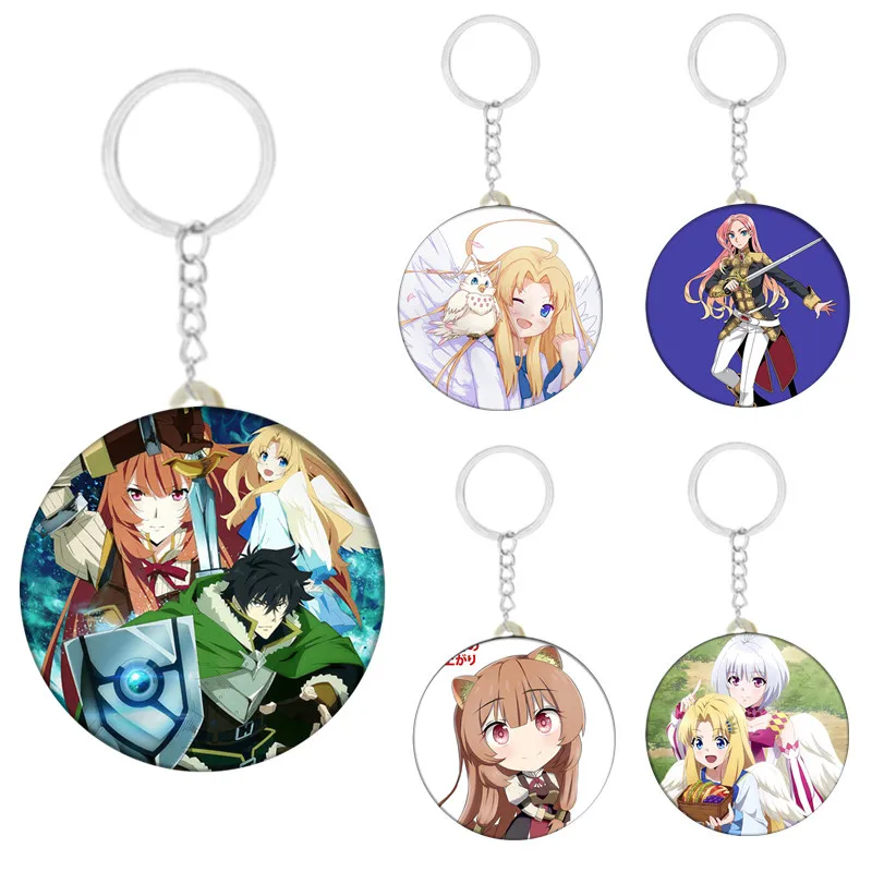 

Anime The Rising Of The Shield Hero Keychain for Women Men Accessories 58mm Cute Bag Pendant Holder Key Chain Ring Jewelry Gift