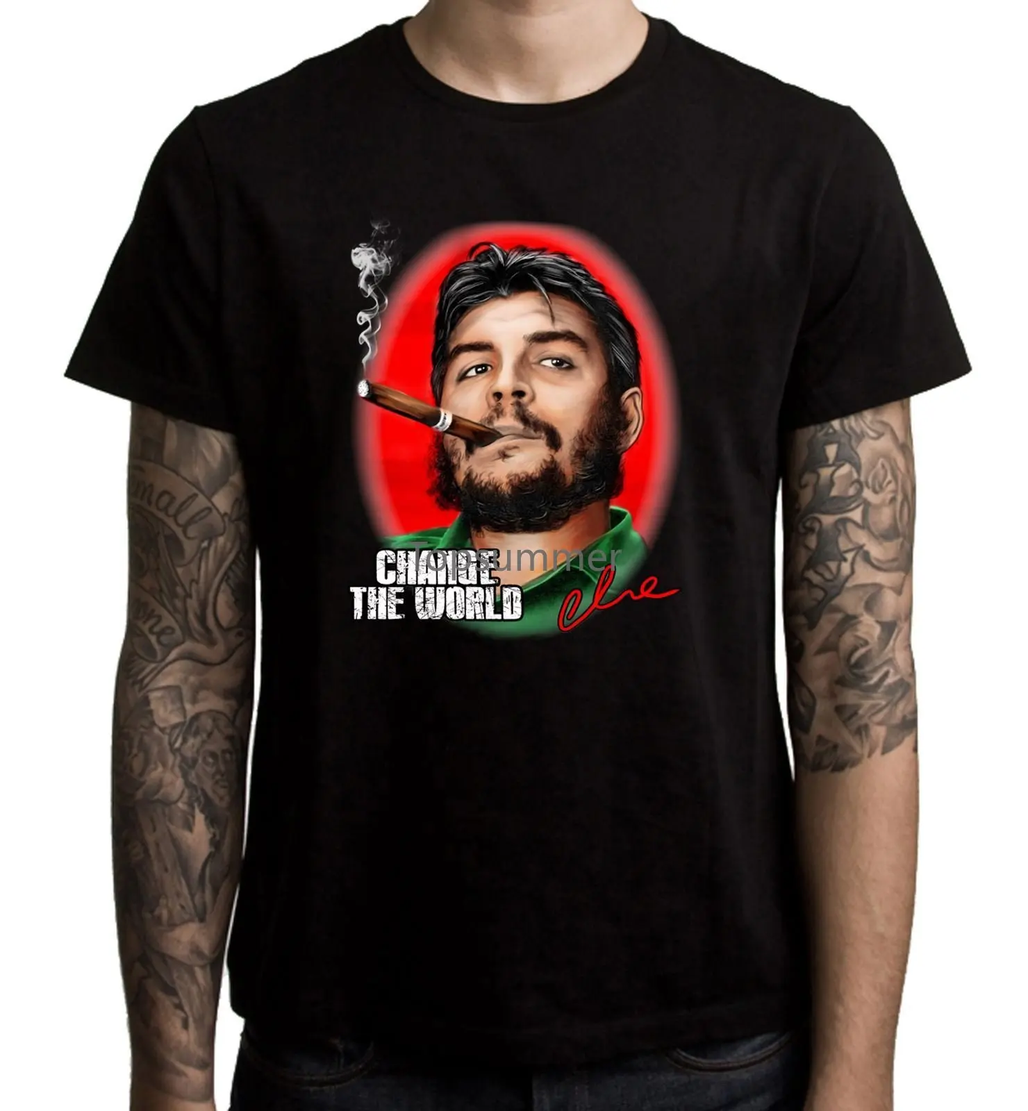 

Che Guevara Change The World Men'S T-Shirt Socialist Socialism Communist Marx Cotton T-Shirt Fashion T Shirt Free