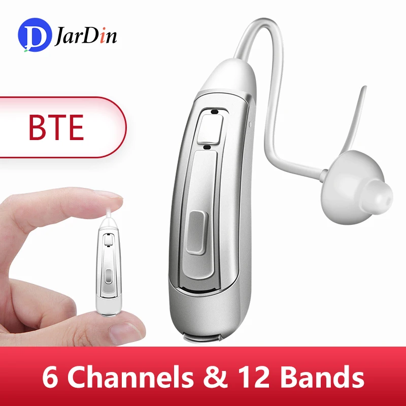 

Mini Hearing Aids BTE Digital Hearing Aid 6 Channels 12 Bands Sound Amplifier For Elderly Deafness Moderate to Severe Loss Audif