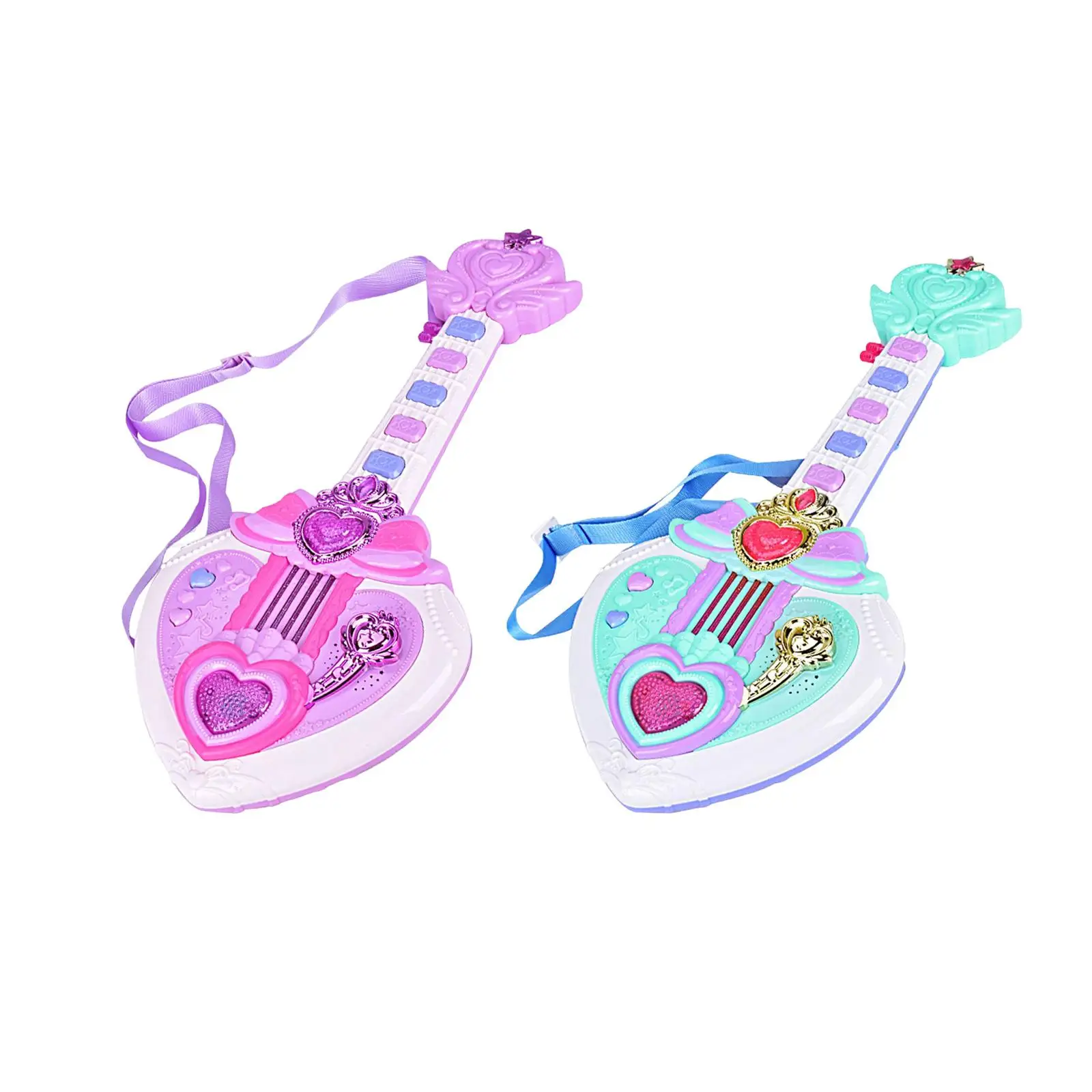 

Montessori Mini Guitars Toys with Lights Ineteractive Preschool Learning Sounds Toy Instruments for Beginner Boys Girls Baby