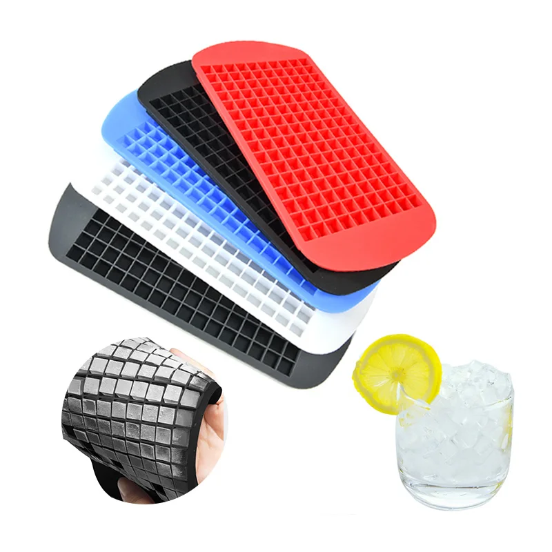 

24x12x1Cm 160 Grids Silicone Ice Cubes Frozen Mini Food Grade Ice Tray Fruit Maker Bar Party Pudding Tool Kitchen Accessories