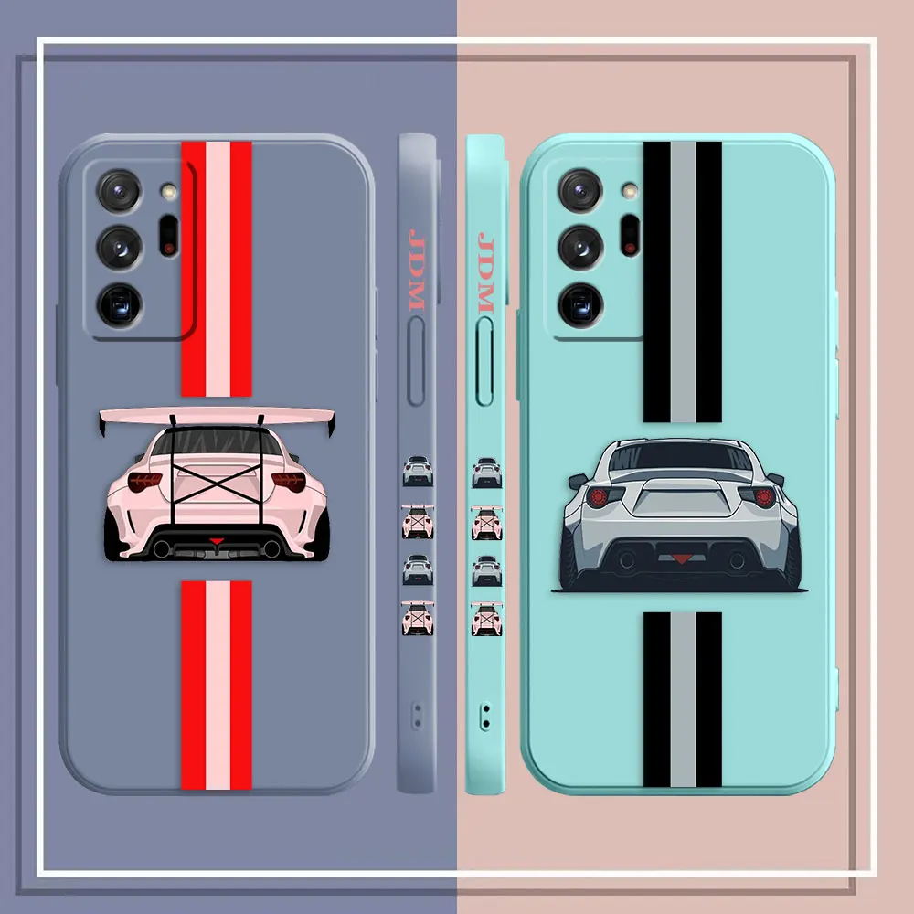 Case For Samsung Galaxy A90 A80 A70 A60 A50 A40 A30 A20S A10 Note 20 M33 Pro Plus Lite Ultra 4G 5G Case  Pink Silver Sports Car