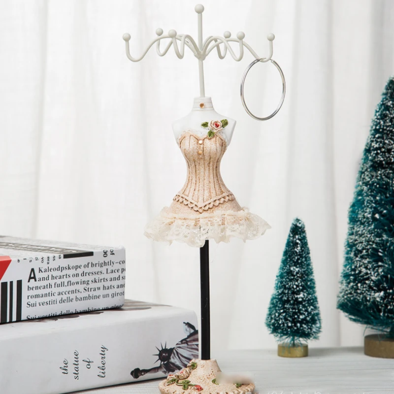 Fashion Jewelry Display Stand Rotating Mannequin Resin Iron Jewelry Stand Necklace Bracelet Anklet Storage Resin Iron Crafts