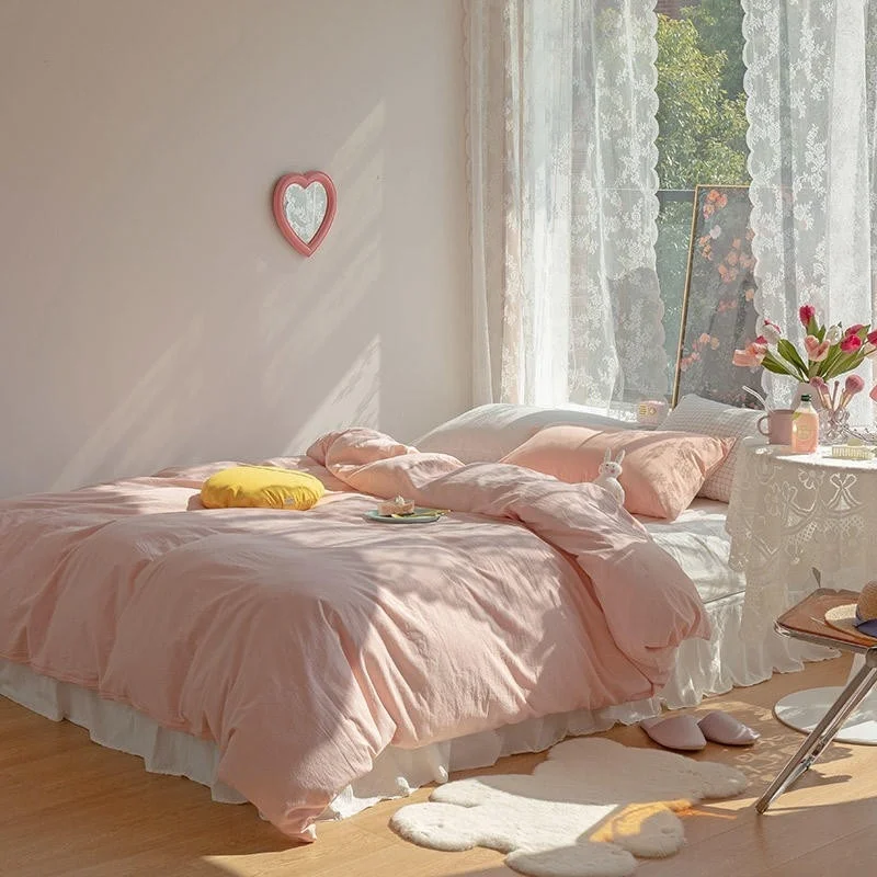 

Комплект постельного белья из 100% промытого хлопка, с застежкой-молнией