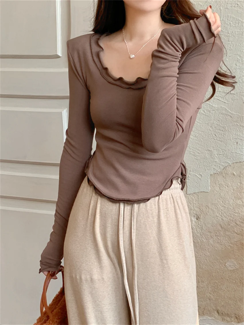 Alien Kitty 2023 повседневные обтягивающие футболки однотонные женские нежные с