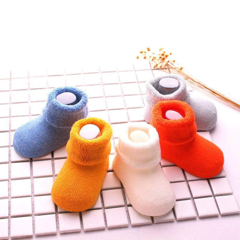 5 комплектов Детские осенне-зимние носки из шерсти и хлопка