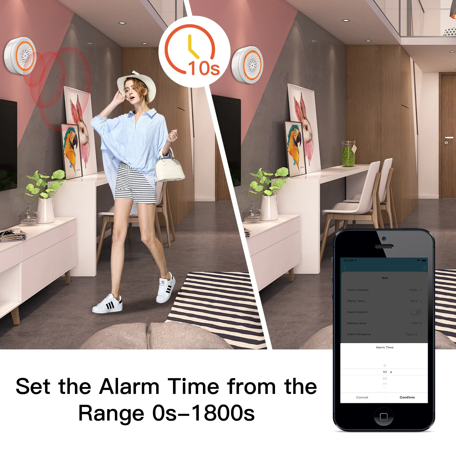 Умный датчик звука и света Tuya ZigBee/WiFi 90 дБ