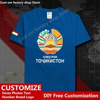 tajikistan country flag t shirt diy custom jersey fans name number logo cotton t shirts men women loose casual sports t shirt
