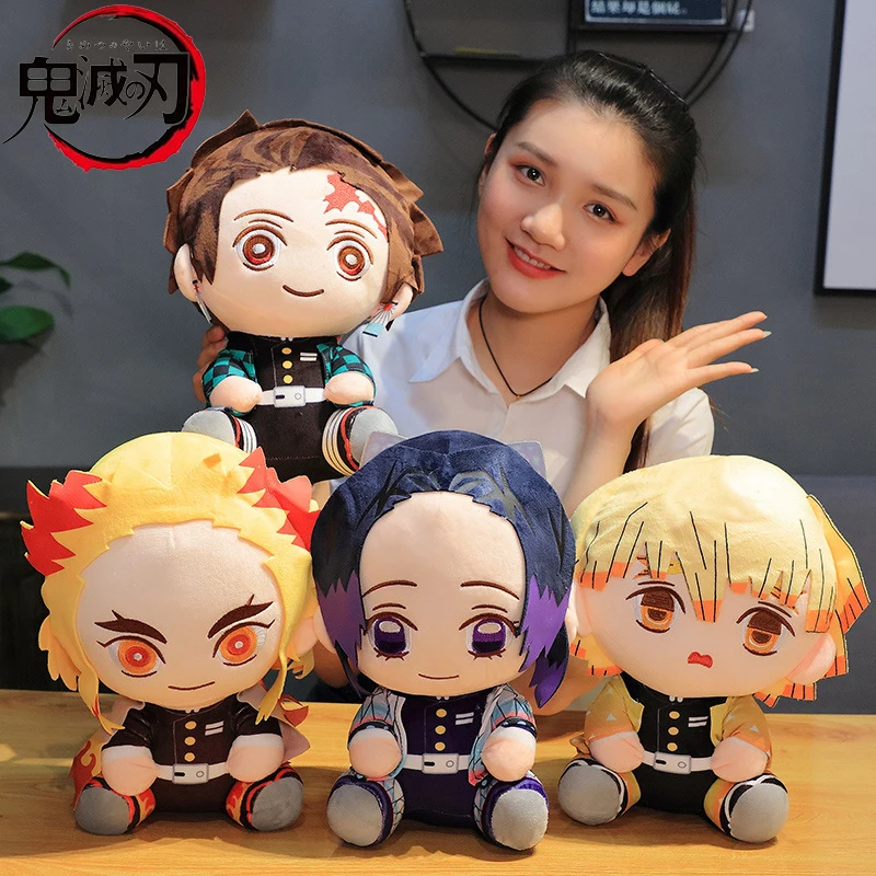 Аниме плюшевая кукла рассекающая демонов Tanjirou новая мультяшная Детская игрушка