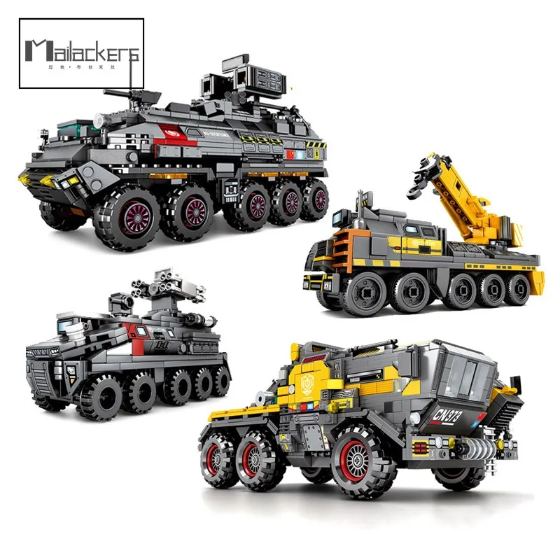 

Creative Wandering Earth Mech Car Building Blocks Movie Military Truck Bricks Sets Series Kid Toys For Childrens Gift