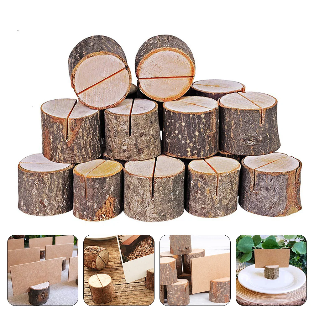 

Holder Clips Table Name Note Stand Photo Wood Postcard Desktop Memo Holders Wedding Pine Message Pictures Tabletop Decoration