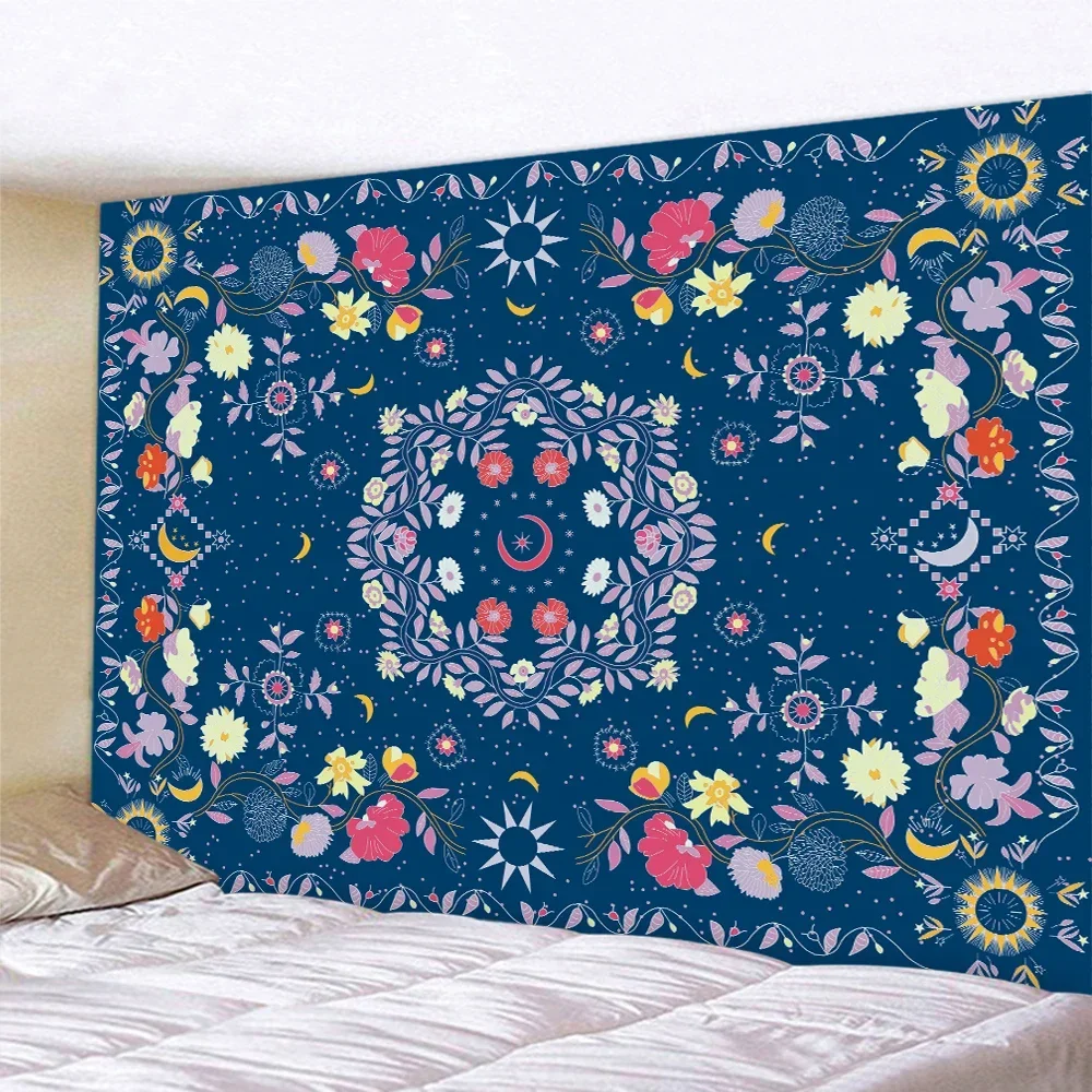 Цветы Луны психоделическая сцена искусственная Мандала Poso Miya настенная