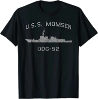 uss momsen ddg 92 destroyer ship waterline men t shirt short casual 100 cotton shirts