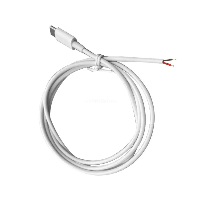 USB C Pigtail 2-жильный кабель Type папа на 2-контактный провод DIY