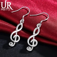 925 sterling silver jewelry musical note earrings for women engagement wedding party birthday fashion gift