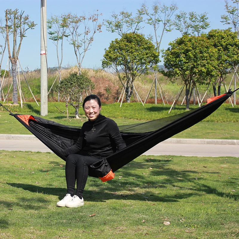 Уличный гамак ультралегкий портативный сетчатый с москитной палаткой