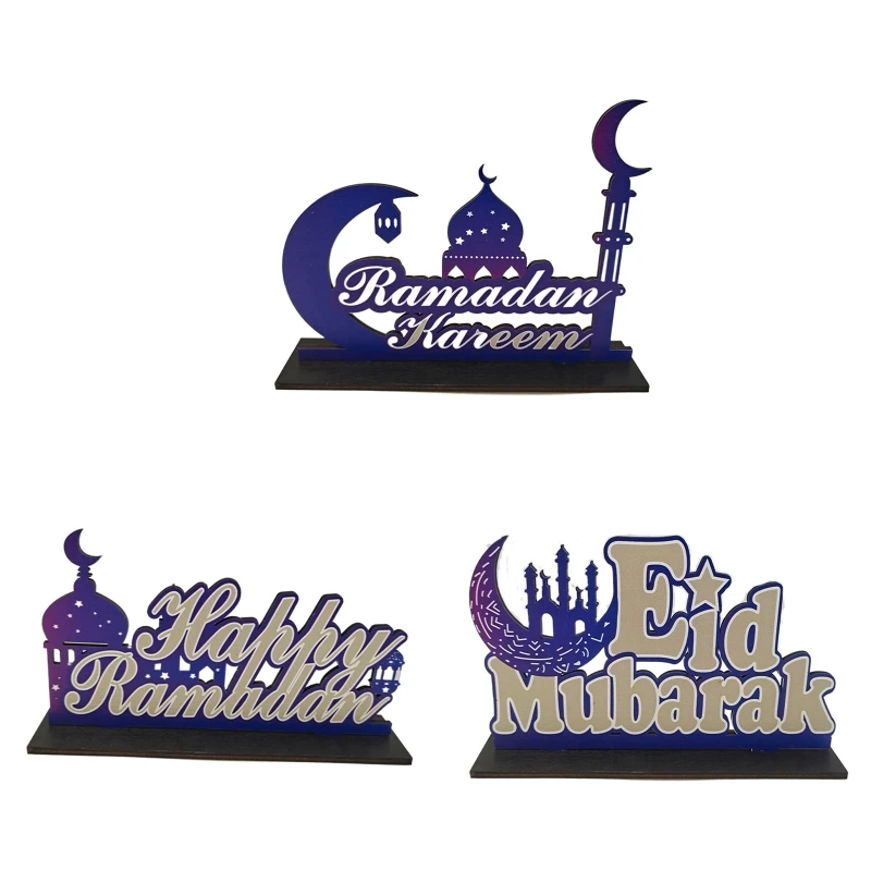 

Художественная деревянная тарелка с гравировкой счастливый Рамадан Луна мечеть для декора в помещении